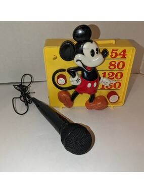 Mickey Mouse Vintage Radio W/Microphone Works